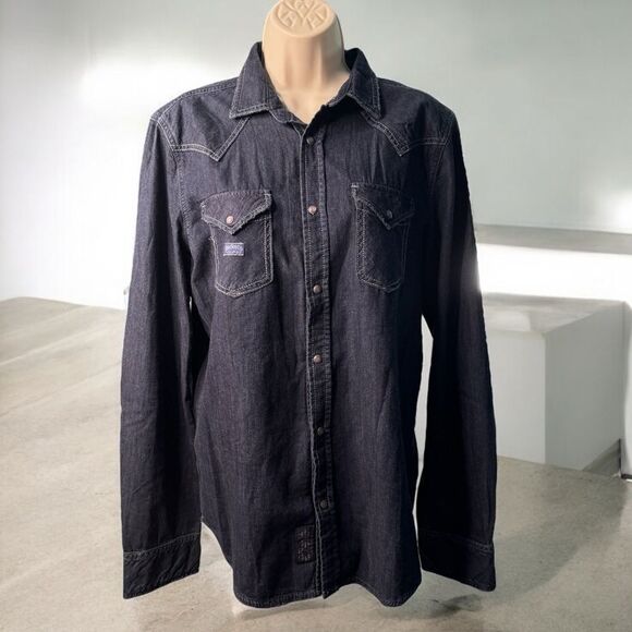 Diesel Denim Button Down Shirt (Large) - Picture 1 of 7